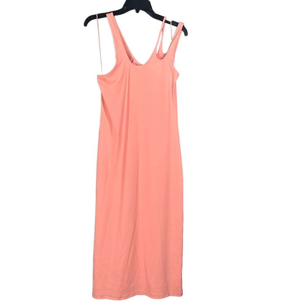 Bardot Midi Bodycon Dress Women X-Large Peach Echo Cut Out One Shoulder New